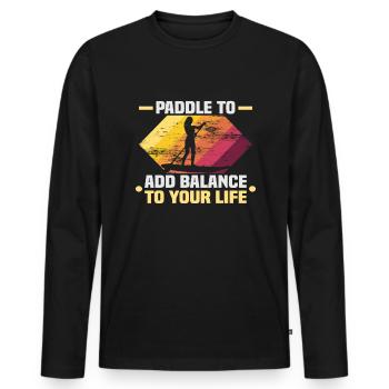 Sup Stand Up Paddle Design Sup Board Paddeln - Männer Premium Bio Langarmshirt - Schwarz - Vorne - Nico (187cm)