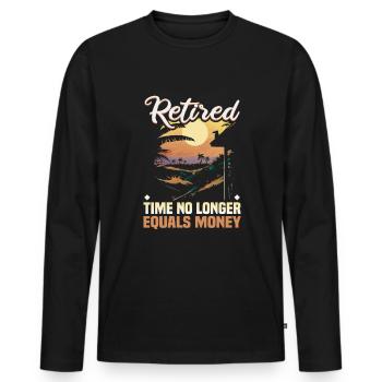 Pensionierung Geschenkidee Rente Arbeitskollege - Männer Premium Bio Langarmshirt - Schwarz - Vorne - Nico (187cm)