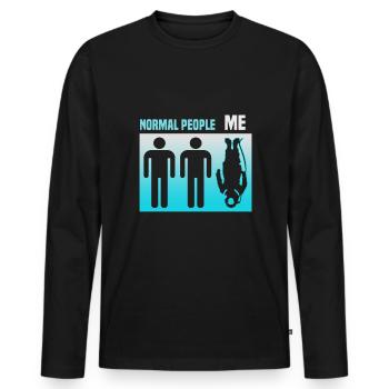 Instructeur de conception de plongée sous-marine Snorkeling - T-shirt manches longues Premium bio Homme - noir - Devant - Nico (187cm)