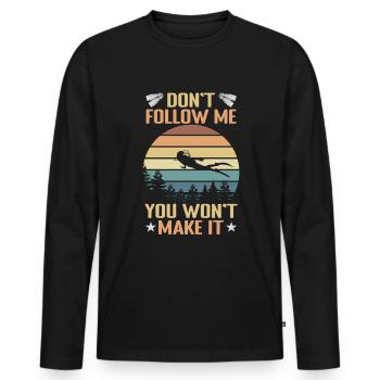 Sporttaucher Design Tauchlehrer Schnorcheln - Männer Premium Bio Langarmshirt - Schwarz - Vorne - Nico (187cm)