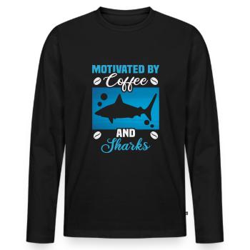 Instructeur de conception de plongée sous-marine Snorkeling - T-shirt manches longues Premium bio Homme - noir - Devant - Nico (187cm)