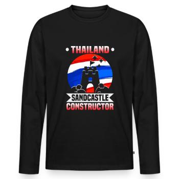 Thaïlande Beach Holiday by the Sea Design Beach Motif - T-shirt manches longues Premium bio Homme - noir - Devant - Nico (187cm)