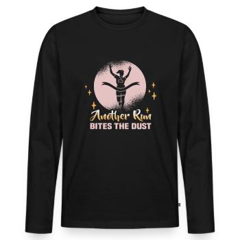 Running Marathon Runner Running - Men's Premium Organic Long Sleeve Shirt - black - Front - Nico (187cm)