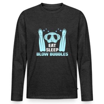 Scuba Diver Design Instructor Snorkeling - Men's Premium Organic Long Sleeve Shirt - heather anthracite - Front - Nico (187cm)