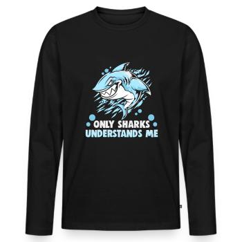 Instructeur de conception de plongée sous-marine Snorkeling - T-shirt manches longues Premium bio Homme - noir - Devant - Nico (187cm)