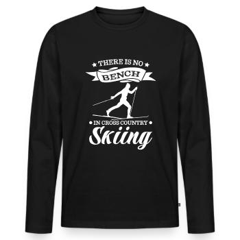 Skieurs de fond biathlon de fond - T-shirt manches longues Premium bio Homme - noir - Devant - Nico (187cm)