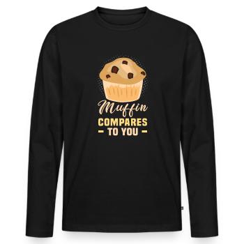 Baking cookies and cakes Baker or hobby baker - Men's Premium Organic Long Sleeve Shirt - black - Front - Nico (187cm)