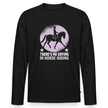 Design équestre et équestre pour les amoureux des chevaux - T-shirt manches longues Premium bio Homme - noir - Devant - Nico (187cm)