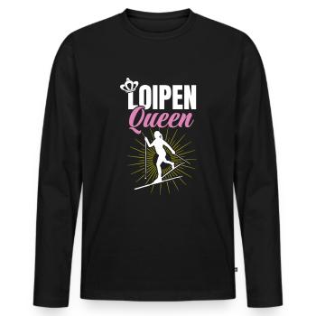 Skieurs de fond biathlon de fond - T-shirt manches longues Premium bio Homme - noir - Devant - Nico (187cm)