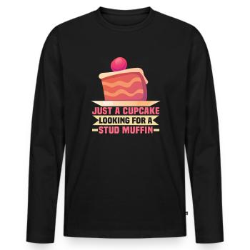 Cuisson de biscuits et de gâteaux Boulanger ou boulanger amateur - T-shirt manches longues Premium bio Homme - noir - Devant - Nico (187cm)