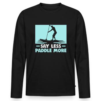 Sup Stand Up Paddle Design Sup Board Paddeln - Männer Premium Bio Langarmshirt - Schwarz - Vorne - Nico (187cm)