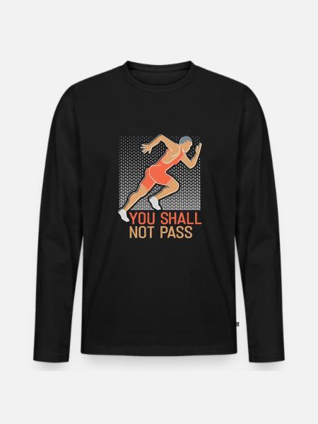 Running Marathon Runner Running - Men's Premium Organic Long Sleeve Shirt - black