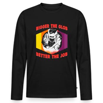 Conception de slogan de soudeur pour les métallurgistes - T-shirt manches longues Premium bio Homme - noir - Devant - Nico (187cm)