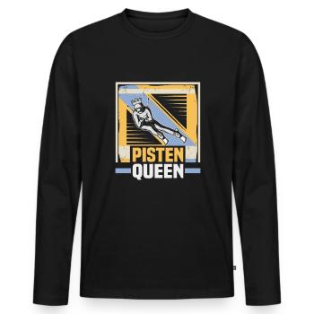 Skiers Slopes Queen Ski - Men's Premium Organic Long Sleeve Shirt - black - Front - Nico (187cm)