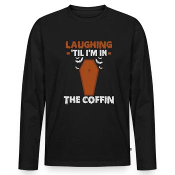 Halloween design für die Halloween Party - Männer Premium Bio Langarmshirt - Schwarz - Vorne - Nico (187cm)