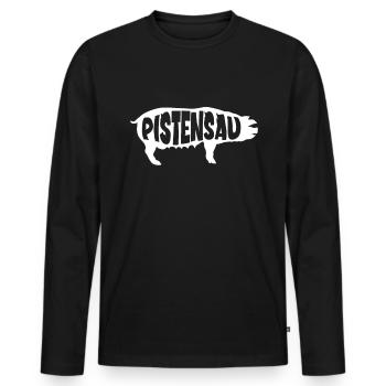 Skifahrer Pistensau Ski - Männer Premium Bio Langarmshirt - Schwarz - Vorne - Nico (187cm)