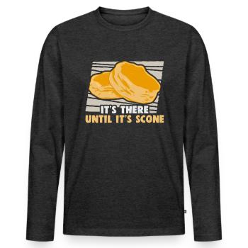 Cuisson de biscuits et de gâteaux Boulanger ou boulanger amateur - T-shirt manches longues Premium bio Homme - anthracite chiné - Devant - Nico (187cm)