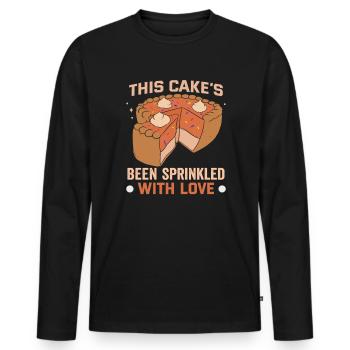 Baking cookies and cakes Baker or hobby baker - Men's Premium Organic Long Sleeve Shirt - black - Front - Nico (187cm)
