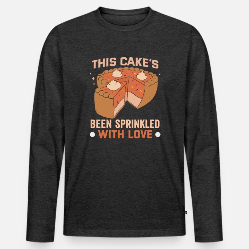 Kekse und Kuchen Backen Bäckerin oder Hobbybäcker Männer Premium Bio Langarmshirt