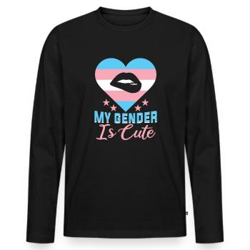 Bisexell Transgender Pride Day LGBT - Männer Premium Bio Langarmshirt - Schwarz - Vorne - Nico (187cm)