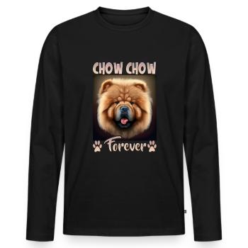 Dog saying Chow Chow for dog lovers - Men's Premium Organic Long Sleeve Shirt - black - Front - Nico (187cm)