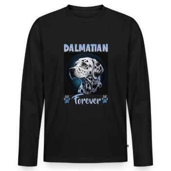 Dog saying Dalmatian design for dog lovers - Men's Premium Organic Long Sleeve Shirt - black - Front - Nico (187cm)