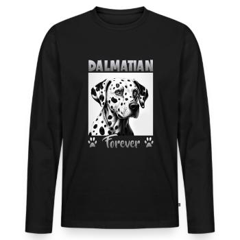 Dog saying Dalmatian design for dog lovers - Men's Premium Organic Long Sleeve Shirt - black - Front - Nico (187cm)