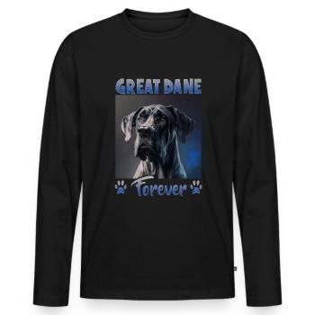 Hunde Spruch Deutsche Dogge für Hundeliebhaber - Männer Premium Bio Langarmshirt - Schwarz - Vorne - Nico (187cm)