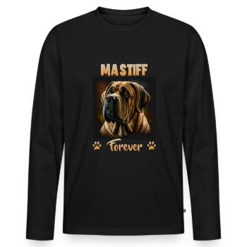 Dog saying Mastiff design for dog lovers - Men's Premium Organic Long Sleeve Shirt - black - Front - Nico (187cm)