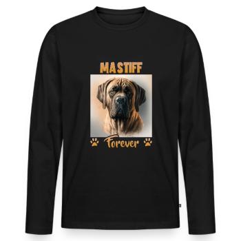 Dog saying Mastiff design for dog lovers - Men's Premium Organic Long Sleeve Shirt - black - Front - Nico (187cm)