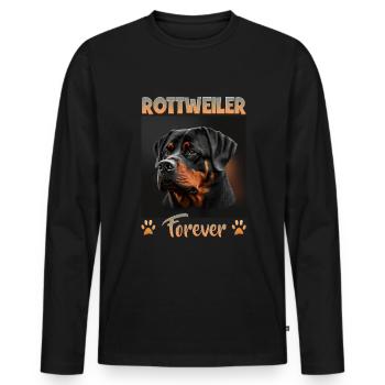 Dog saying Rottweiler design for dog lovers - Men's Premium Organic Long Sleeve Shirt - black - Front - Nico (187cm)