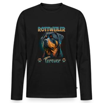 Dog saying Rottweiler design for dog lovers - Men's Premium Organic Long Sleeve Shirt - black - Front - Nico (187cm)
