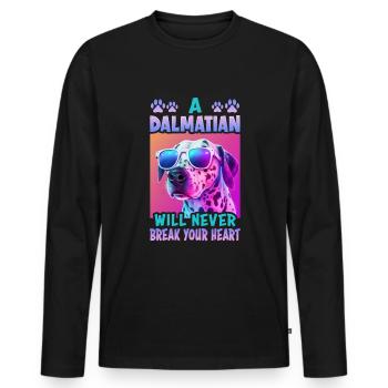 Dog saying Dalmatian design for dog lovers - Men's Premium Organic Long Sleeve Shirt - black - Front - Nico (187cm)