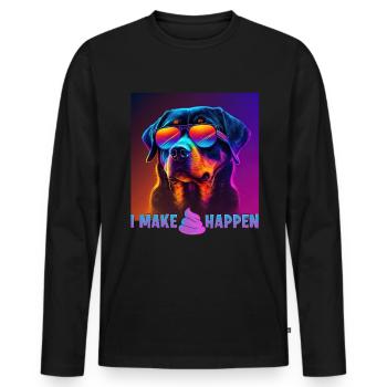 Hunde Spruch Rottweiler Design für Hundeliebhaber - Männer Premium Bio Langarmshirt - Schwarz - Vorne - Nico (187cm)