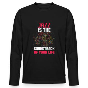 Jazz Musik Orchester Musiker - Männer Premium Bio Langarmshirt - Schwarz - Vorne - Nico (187cm)