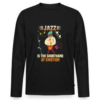 Jazz Musik Orchester Musiker - Männer Premium Bio Langarmshirt - Schwarz - Vorne - Nico (187cm)