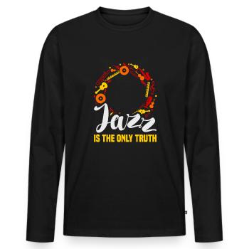 Jazz Musik Orchester Musiker - Männer Premium Bio Langarmshirt - Schwarz - Vorne - Nico (187cm)