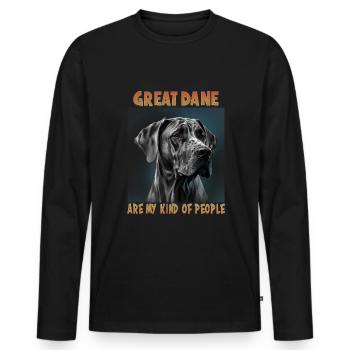 Dog saying Great Dane for dog lovers - Men's Premium Organic Long Sleeve Shirt - black - Front - Nico (187cm)