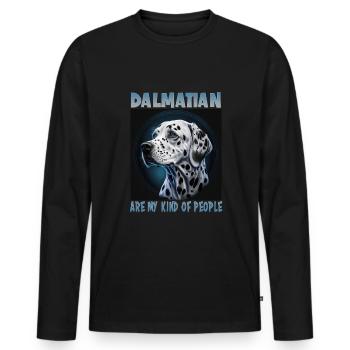Dog saying Dalmatian design for dog lovers - Men's Premium Organic Long Sleeve Shirt - black - Front - Nico (187cm)