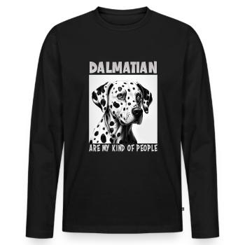 Dog saying Dalmatian design for dog lovers - Men's Premium Organic Long Sleeve Shirt - black - Front - Nico (187cm)