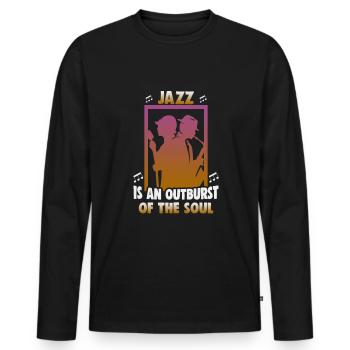 Jazz Musik Orchester Musiker - Männer Premium Bio Langarmshirt - Schwarz - Vorne - Nico (187cm)