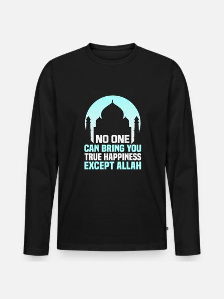 Quran Verse Islam Quotes Muslim Ramadan Texts - Men's Premium Organic Long Sleeve Shirt - black
