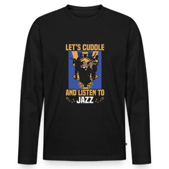 Jazz Musik Orchester Musiker - Männer Premium Bio Langarmshirt - Schwarz - Vorne - Nico (187cm)