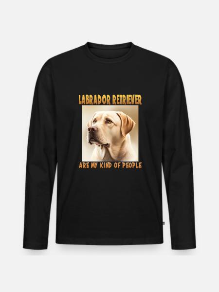 Hunde Spruch Labrador Retriever Design für - Premium økologisk langærmet T-shirt til mænd - sort