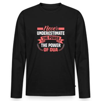 Koran Verse Islam Zitate Moslem Ramadan Texte - Männer Premium Bio Langarmshirt - Schwarz - Vorne - Nico (187cm)