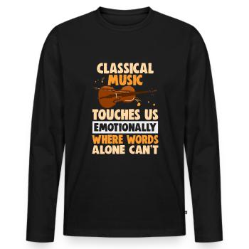 Classical Music Orchestra Musicians - Men's Premium Organic Long Sleeve Shirt - black - Front - Nico (187cm)