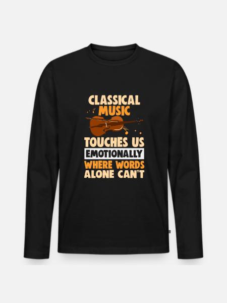 Classical Music Orchestra Musicians - Men's Premium Organic Long Sleeve Shirt - black