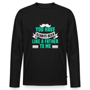 Fête des pères Tu as toujours été comme un père pour moi - T-shirt manches longues Premium bio Homme - noir - Devant - Nico (187cm)