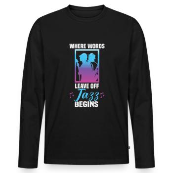 Jazz Musik Orchester Musiker - Männer Premium Bio Langarmshirt - Schwarz - Vorne - Nico (187cm)