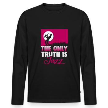 Jazz Musik Orchester Musiker - Männer Premium Bio Langarmshirt - Schwarz - Vorne - Nico (187cm)